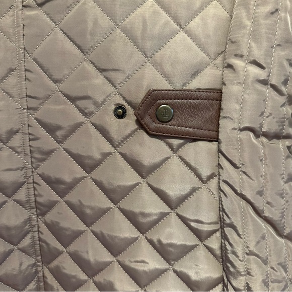 Lauren Ralph Lauren Women’s Faux-Leather-Trim Quilted  Winter Coat Size Small - Picture 7 of 9
